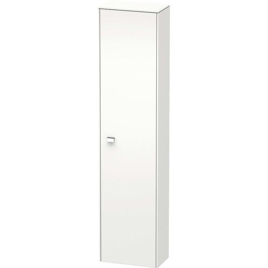 Duravit Brioso 17" x 70" x 9" Tall Cabinet With Right Door in White Matt and Chrome Handle