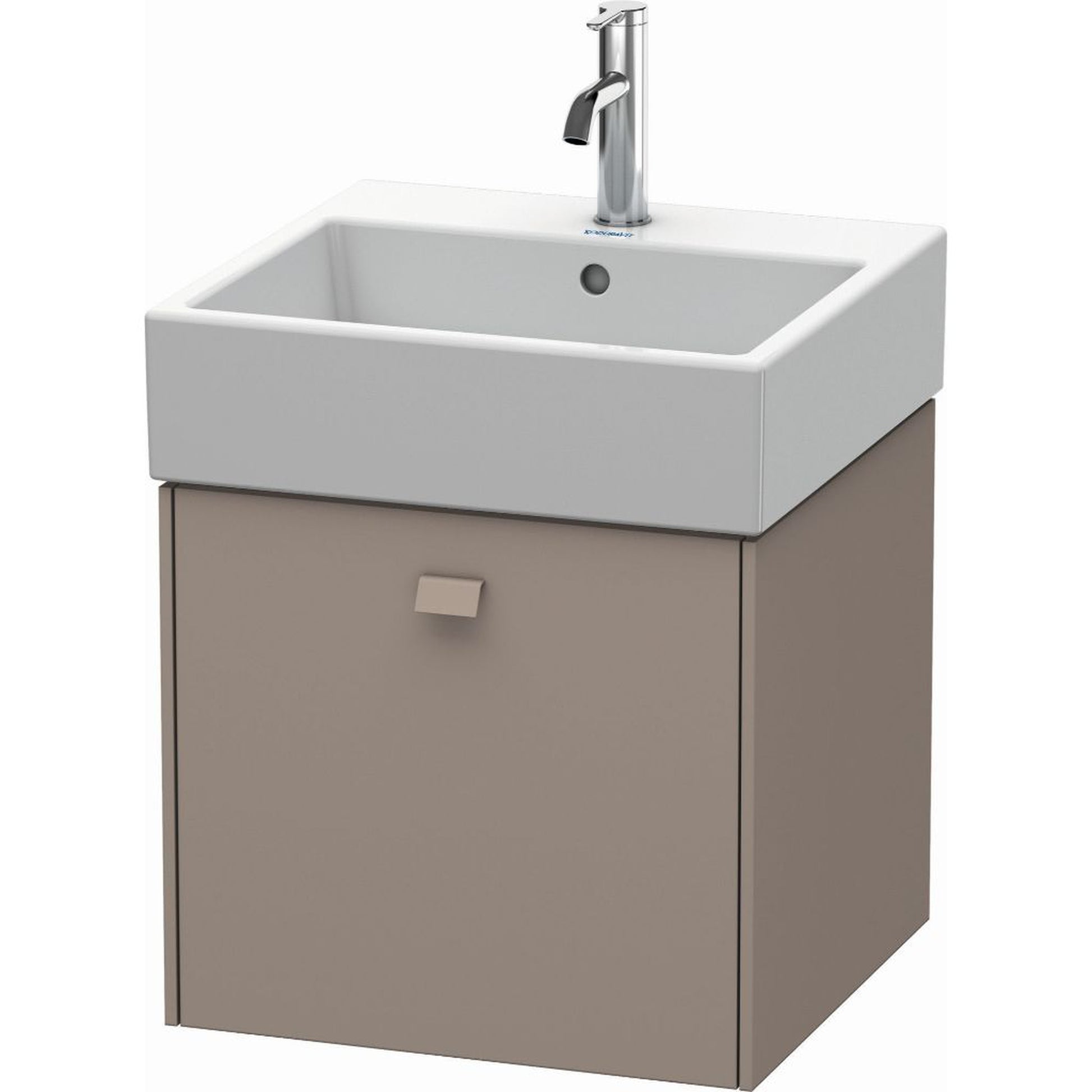 Duravit Brioso 19" x 17" x 18" One Drawer Wall-Mount Vanity Unit in Basalt Matt