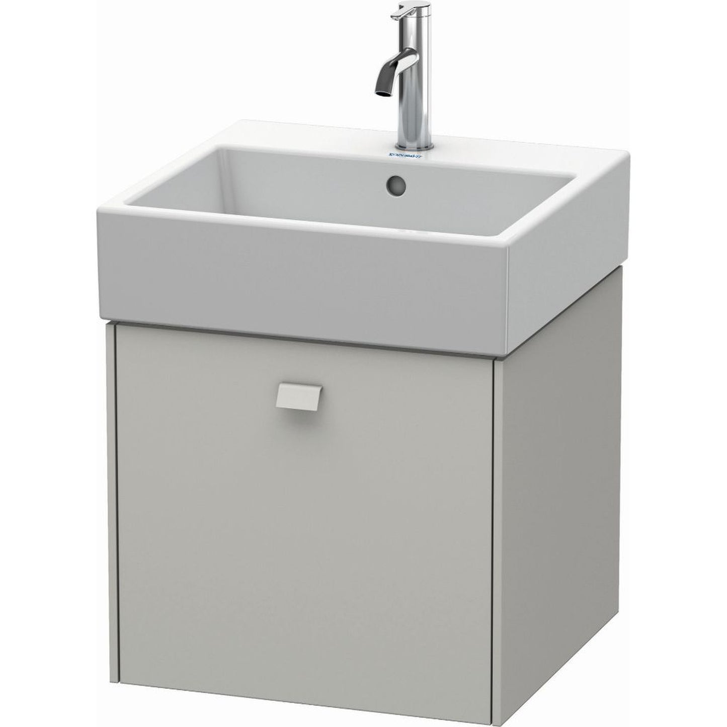 Duravit Brioso 19" x 17" x 18" One Drawer Wall-Mount Vanity Unit in Concrete Grey Matt