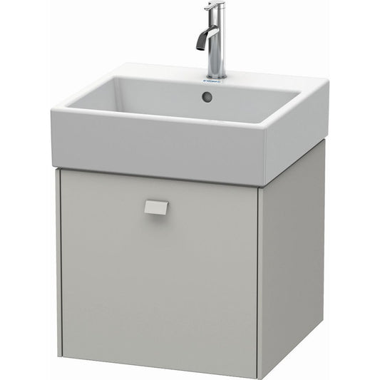 Duravit Brioso 19" x 17" x 18" One Drawer Wall-Mount Vanity Unit in Concrete Grey Matt