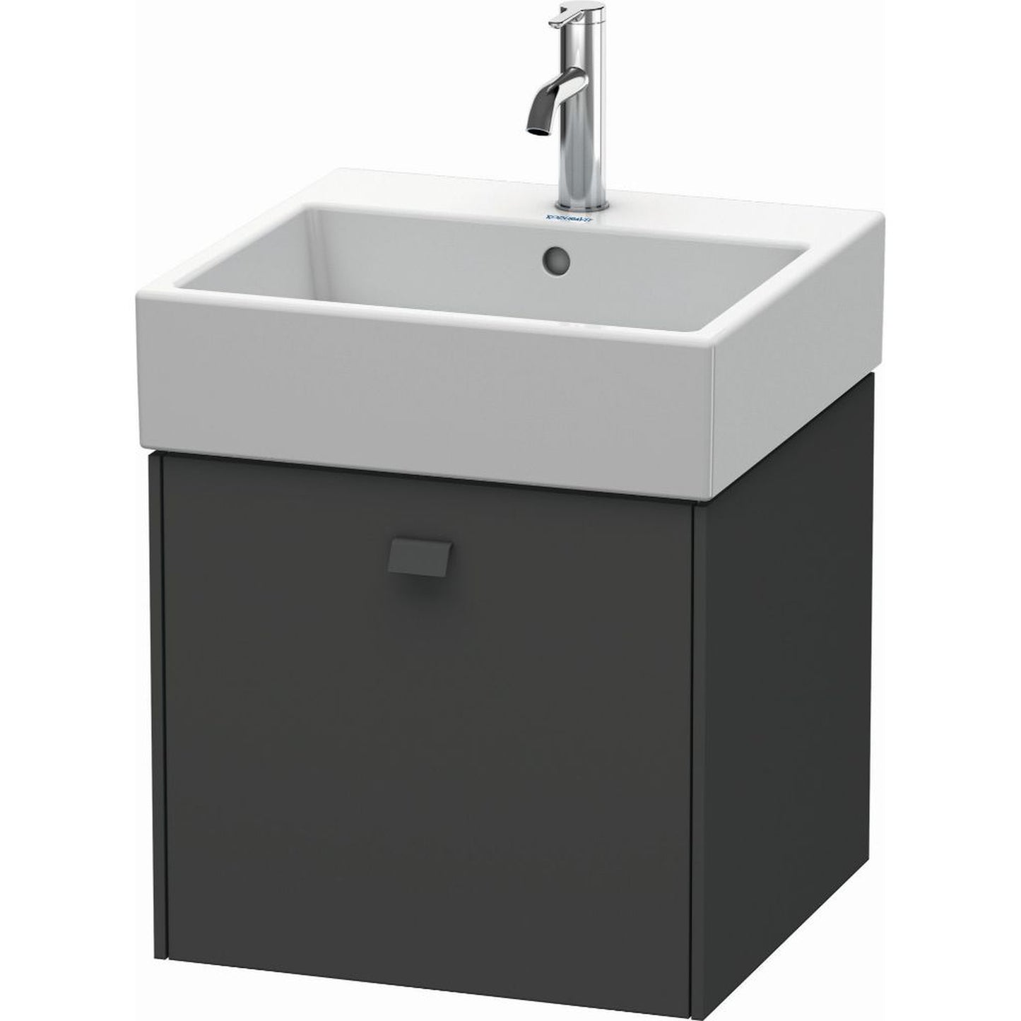 Duravit Brioso 19" x 17" x 18" One Drawer Wall-Mount Vanity Unit in Graphite Matt