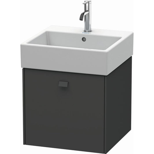 Duravit Brioso 19" x 17" x 18" One Drawer Wall-Mount Vanity Unit in Graphite Matt