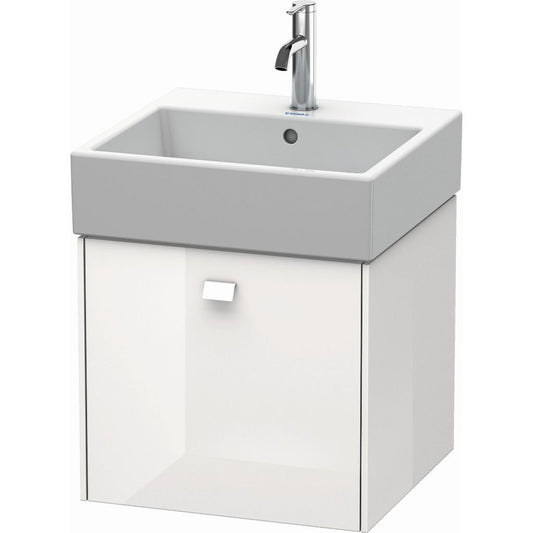 Duravit Brioso 19" x 17" x 18" One Drawer Wall-Mount Vanity Unit in White High Gloss