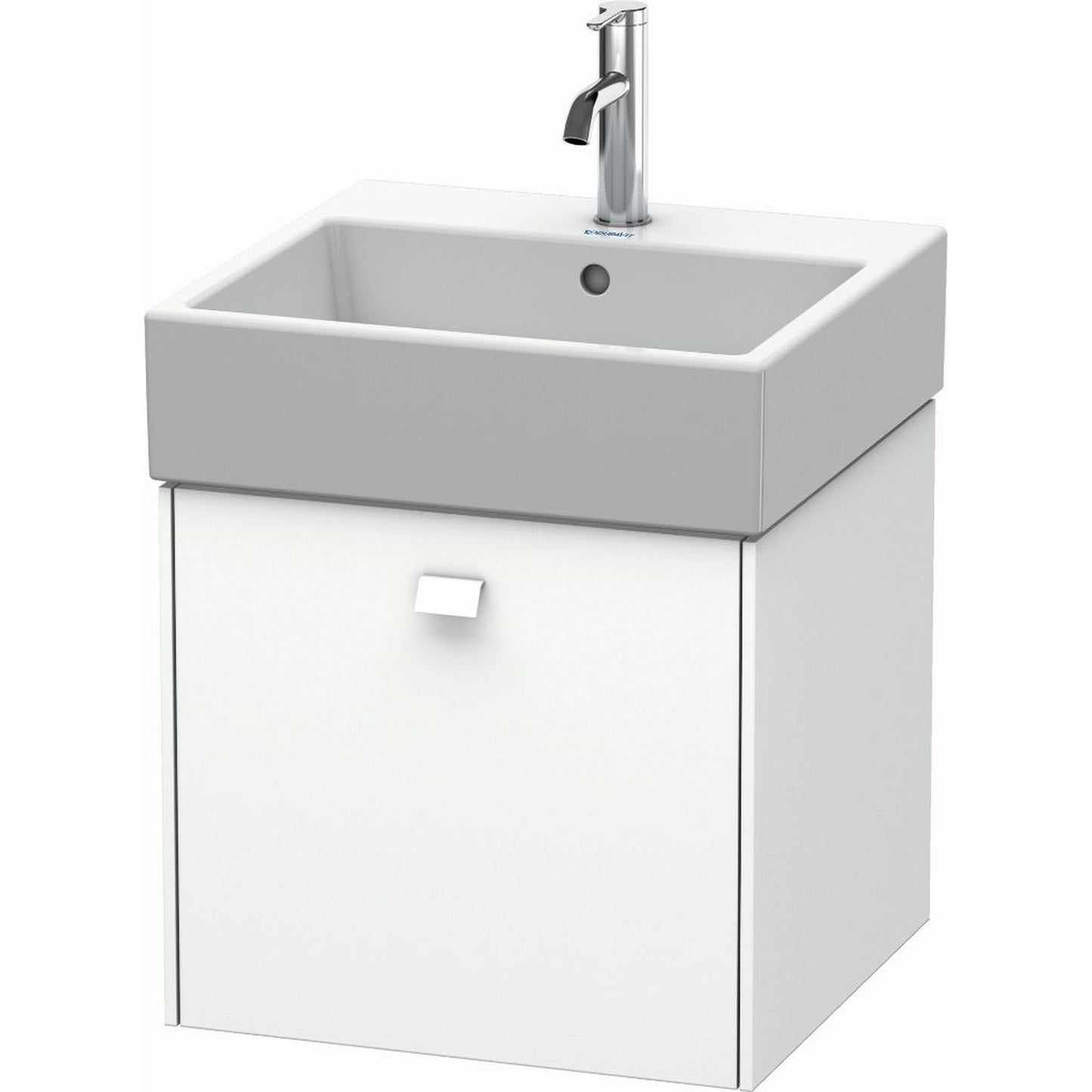 Duravit Brioso 19" x 17" x 18" One Drawer Wall-Mount Vanity Unit in White Matt
