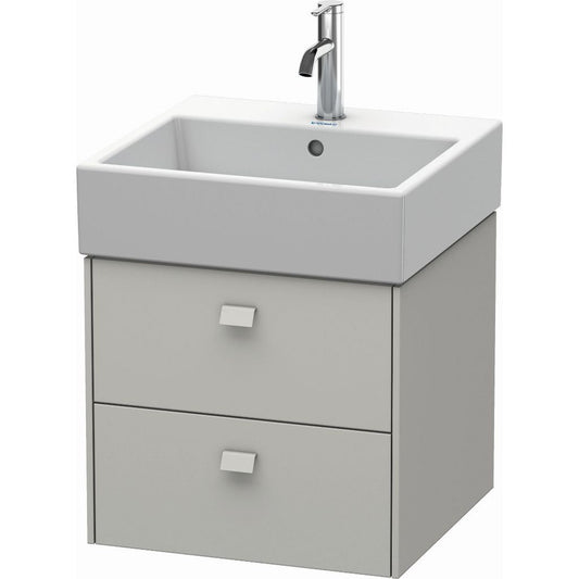 Duravit Brioso 19" x 17" x 18" Two Drawer Wall-Mount Vanity Unit in Concrete Grey Matt