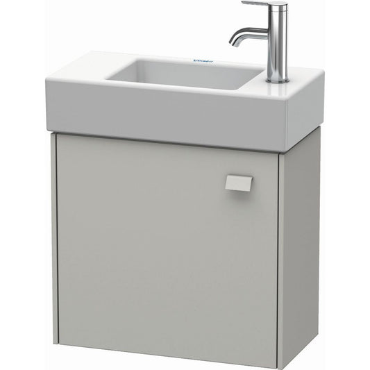 Duravit Brioso 19" x 17" x 9" Wall-Mount Vanity Unit With Left Hinge One Door Cabinet in Concrete Grey Matt