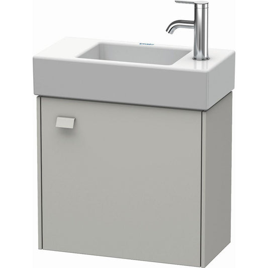 Duravit Brioso 19" x 17" x 9" Wall-Mount Vanity Unit With Right Hinge One Door Cabinet in Concrete Grey Matt