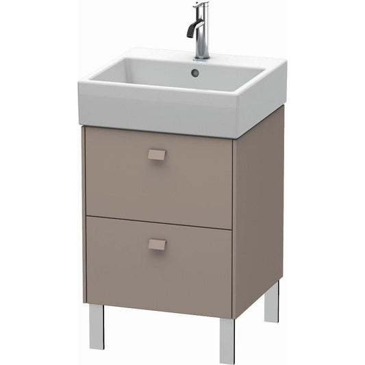 Duravit Brioso 19" x 22" x 18" Two Drawer Floor Standing Vanity Unit in Basalt Matt