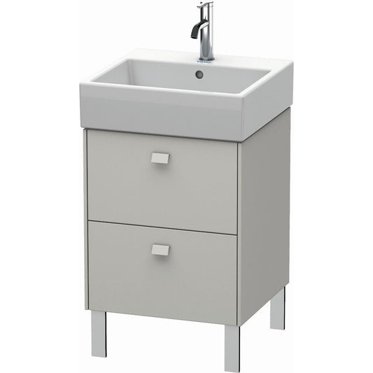 Duravit Brioso 19" x 22" x 18" Two Drawer Floor Standing Vanity Unit in Concrete Grey Matt