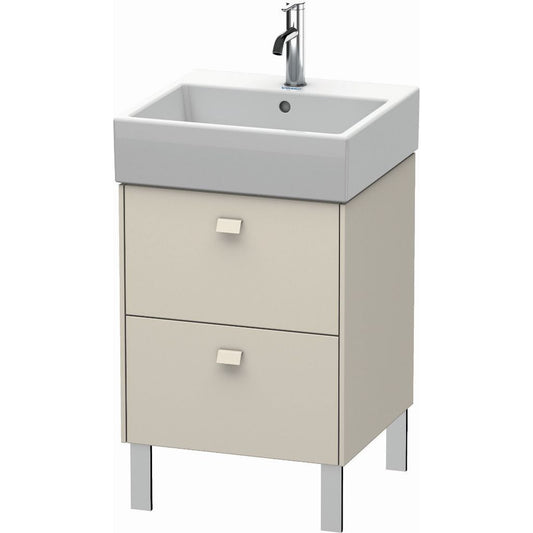 Duravit Brioso 19" x 22" x 18" Two Drawer Floor Standing Vanity Unit in Taupe