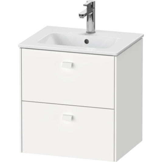 Duravit Brioso 20" x 22" x 16" Two Drawer Wall-Mount Vanity Unit in White Matt