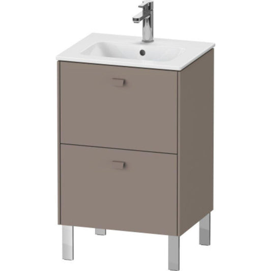 Duravit Brioso 20" x 27" x 16" Two Drawer Floor Standing Vanity Unit in Basalt Matt