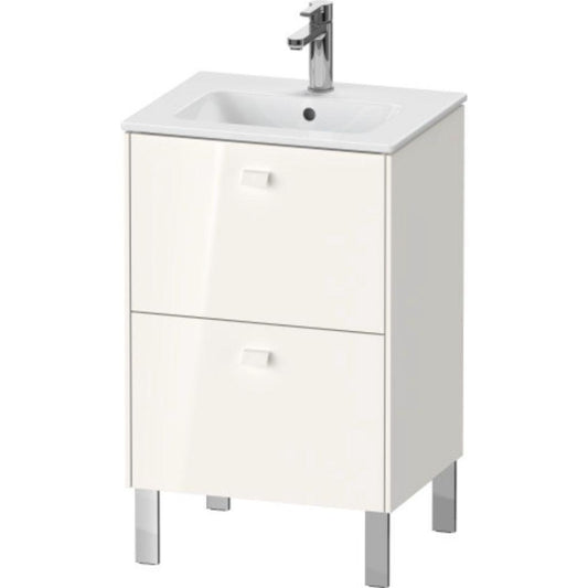 Duravit Brioso 20" x 27" x 16" Two Drawer Floor Standing Vanity Unit in White High Gloss