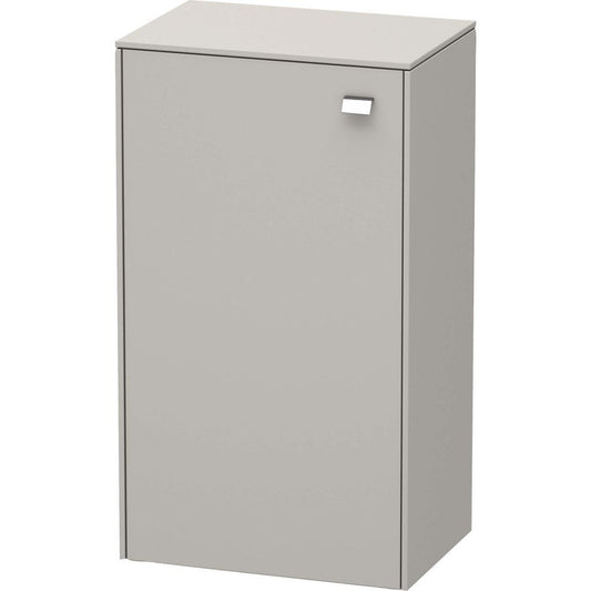 Duravit Brioso 20" x 36" x 14" Semi Tall Cabinet With Left Door in Concrete Grey Matt and Chrome Handle