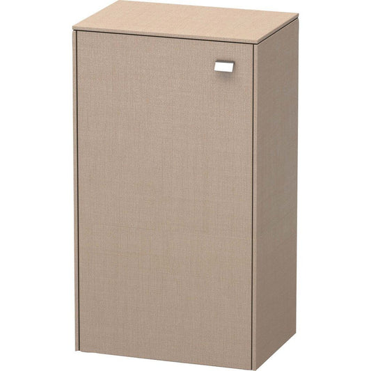 Duravit Brioso 20" x 36" x 14" Semi Tall Cabinet With Left Door in Linen and Chrome Handle