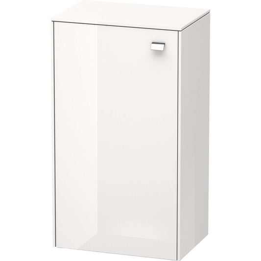 Duravit Brioso 20" x 36" x 14" Semi Tall Cabinet With Left Door in White High Gloss and Chrome Handle