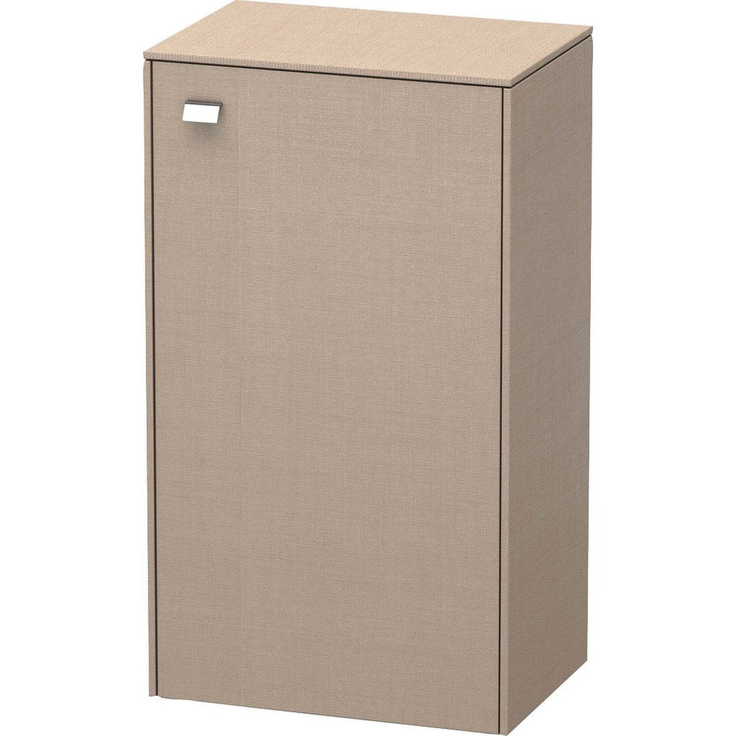 Duravit Brioso 20" x 36" x 14" Semi Tall Cabinet With Right Door in Linen and Chrome Handle
