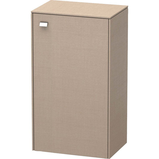 Duravit Brioso 20" x 36" x 14" Semi Tall Cabinet With Right Door in Linen and Chrome Handle