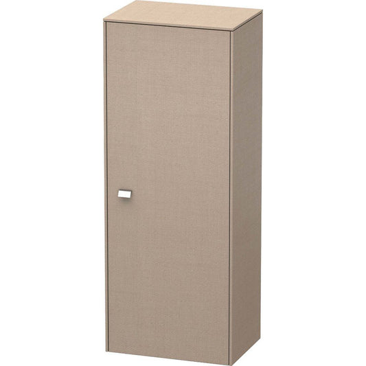 Duravit Brioso 20" x 52" x 14" Semi Tall Cabinet With Right Door in Linen and Chrome Handle