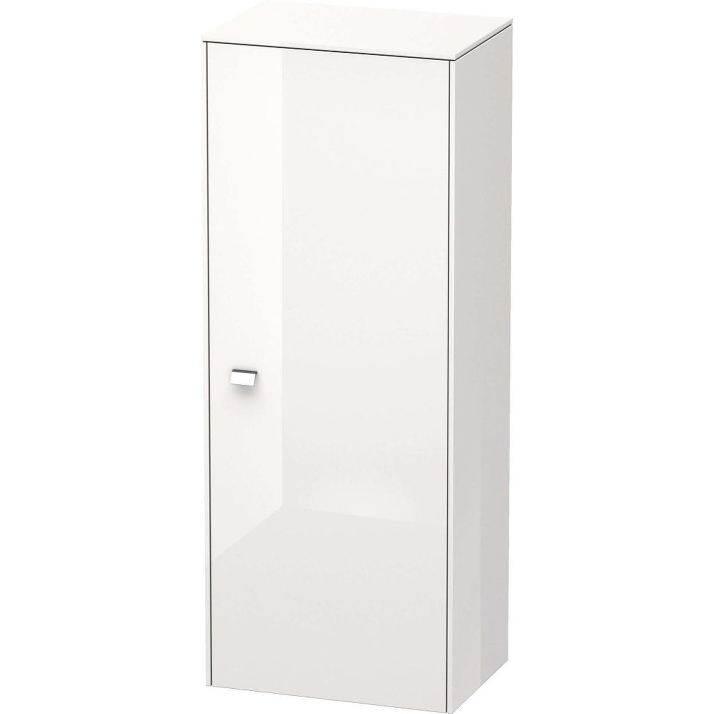 Duravit Brioso 20" x 52" x 14" Semi Tall Cabinet With Right Door in White High Gloss and Chrome Handle
