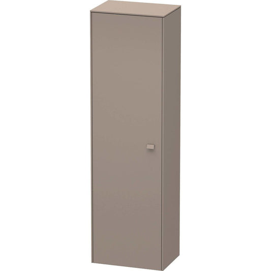 Duravit Brioso 20" x 70" x 14" Tall Cabinet With Left Door in Basalt Matt