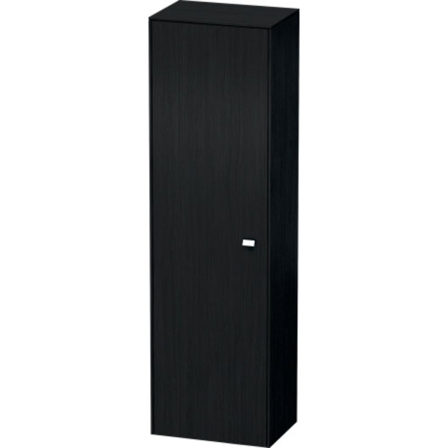 Duravit Brioso 20" x 70" x 14" Tall Cabinet With Left Door in Black Oak and Chrome Handle
