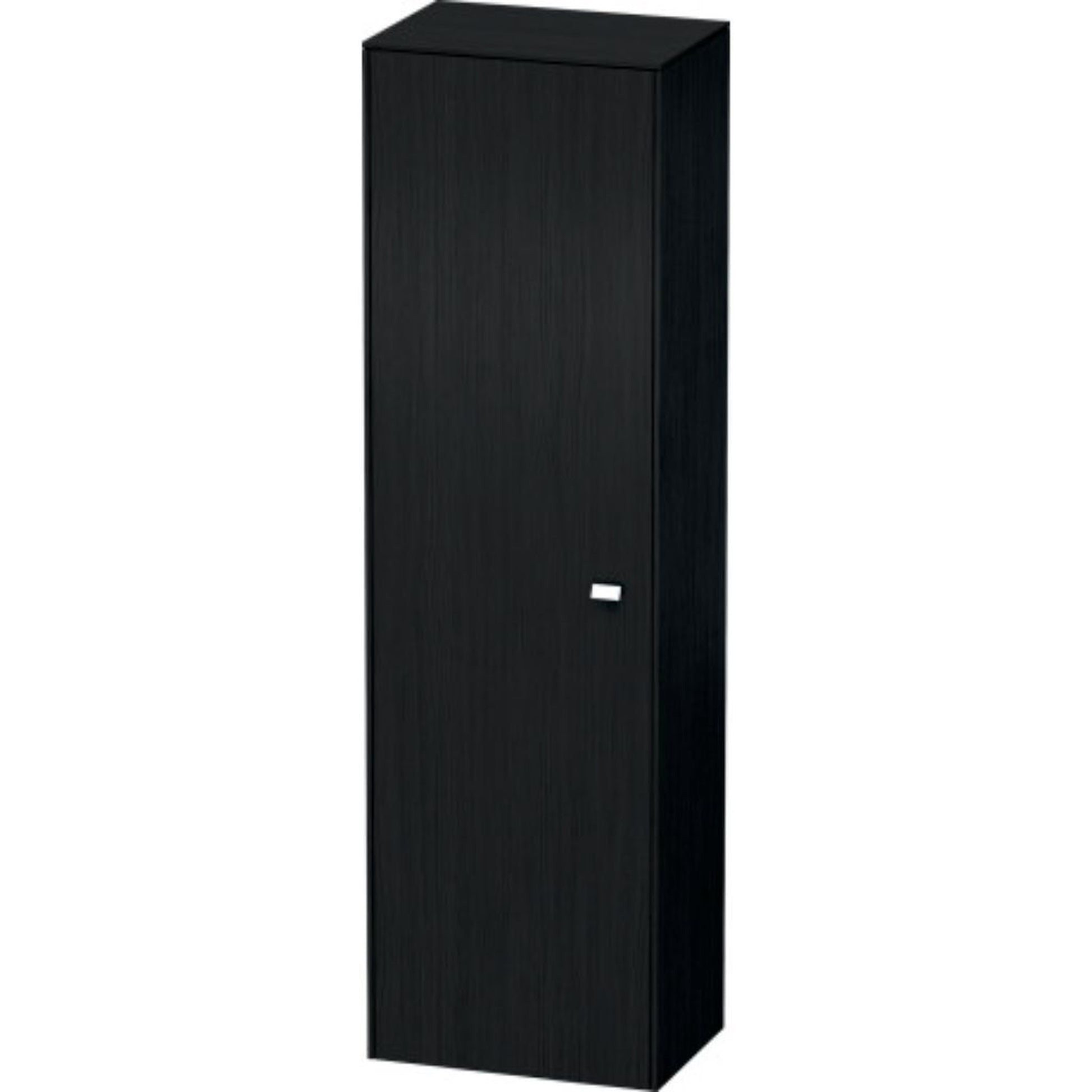 Duravit Brioso 20" x 70" x 14" Tall Cabinet With Left Door in Black Oak and Chrome Handle