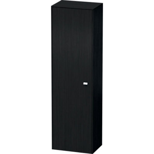 Duravit Brioso 20" x 70" x 14" Tall Cabinet With Left Door in Black Oak and Chrome Handle