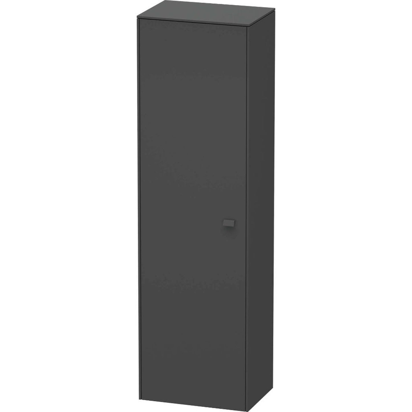 Duravit Brioso 20" x 70" x 14" Tall Cabinet With Left Door in Graphite Matt