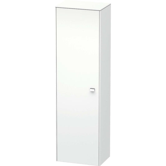 Duravit Brioso 20" x 70" x 14" Tall Cabinet With Left Door in White Matt and Chrome Handle