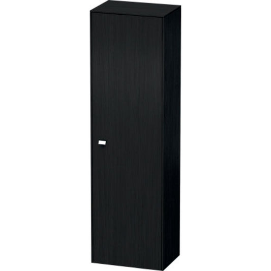 Duravit Brioso 20" x 70" x 14" Tall Cabinet With Right Door in Black Oak and Chrome Handle