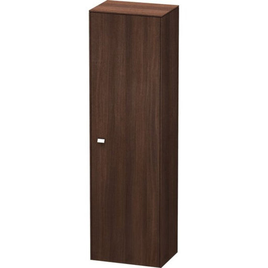 Duravit Brioso 20" x 70" x 14" Tall Cabinet With Right Door in Chestnut Dark and Chrome Handle