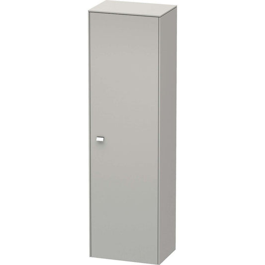 Duravit Brioso 20" x 70" x 14" Tall Cabinet With Right Door in Concrete Grey Matt and Chrome Handle