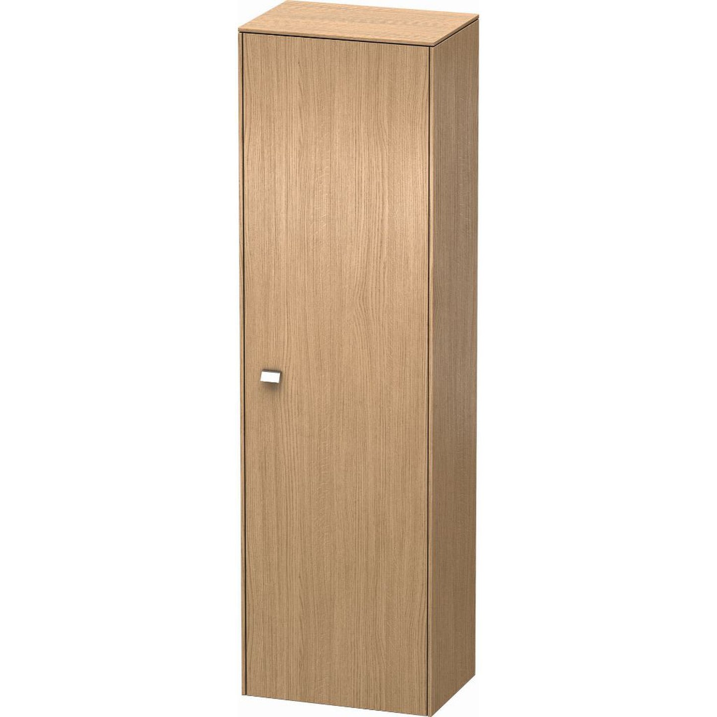 Duravit Brioso 20" x 70" x 14" Tall Cabinet With Right Door in European Oak and Chrome Handle