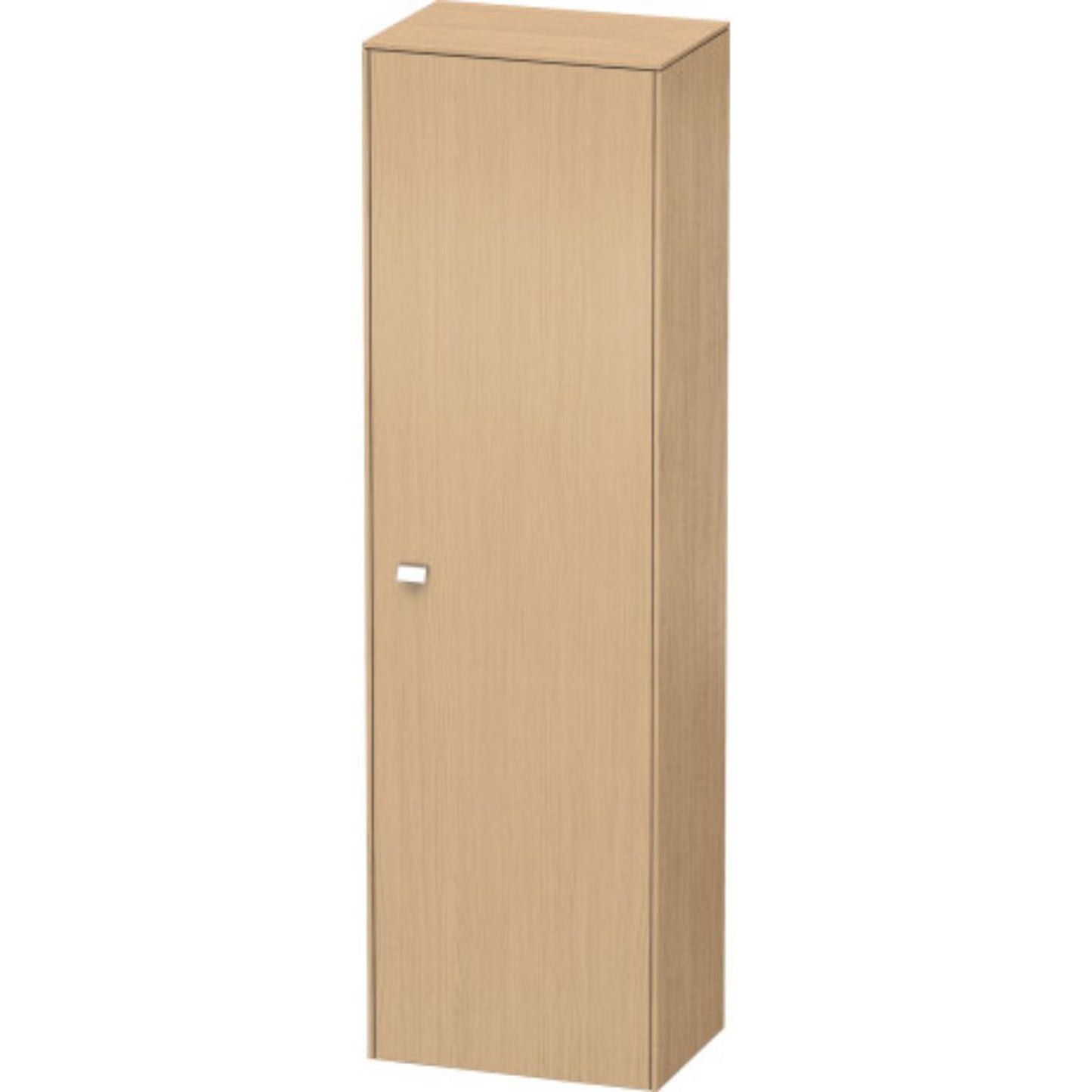 Duravit Brioso 20" x 70" x 14" Tall Cabinet With Right Door in Natural Oak and Chrome Handle