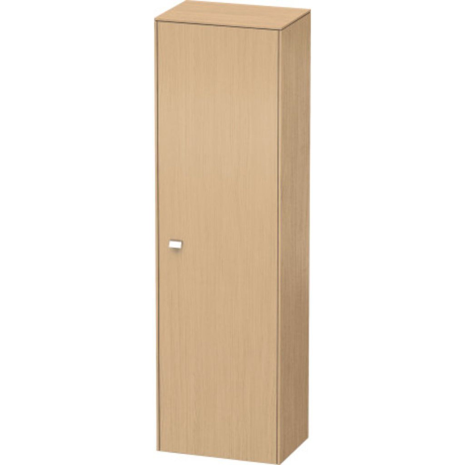 Duravit Brioso 20" x 70" x 14" Tall Cabinet With Right Door in Natural Oak and Chrome Handle