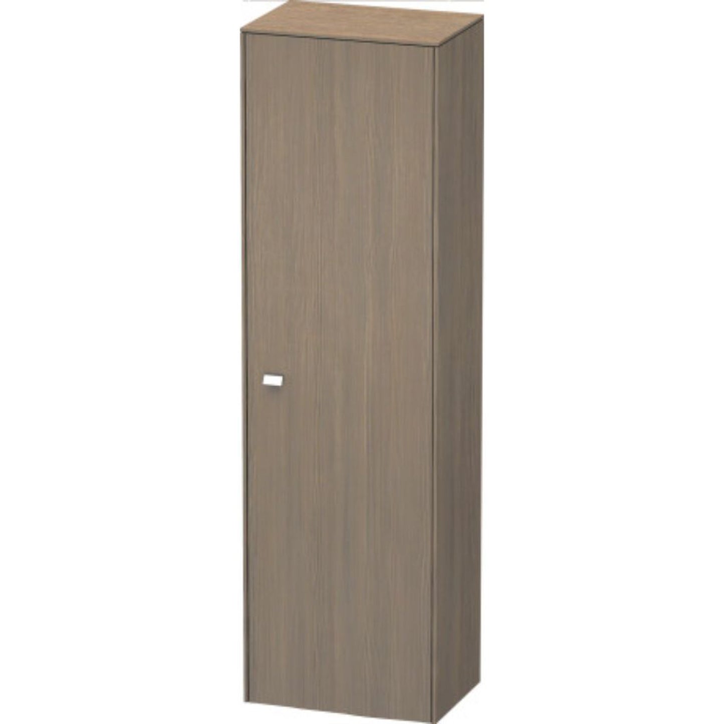 Duravit Brioso 20" x 70" x 14" Tall Cabinet With Right Door in Oak Terra and Chrome Handle