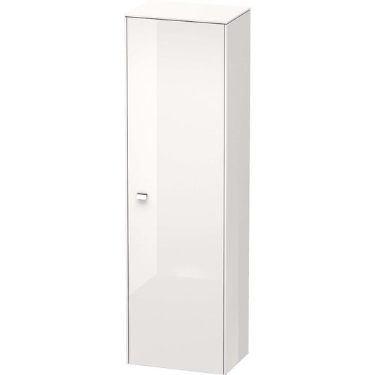 Duravit Brioso 20" x 70" x 14" Tall Cabinet With Right Door in White High Gloss and Chrome Handle