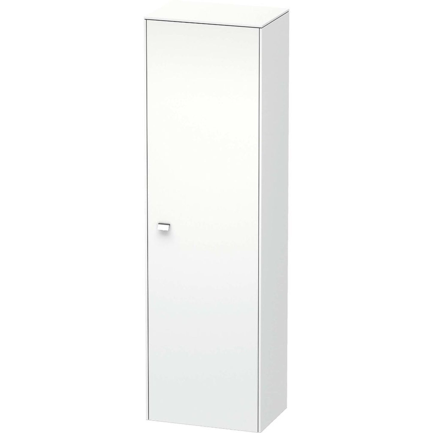Duravit Brioso 20" x 70" x 14" Tall Cabinet With Right Door in White Matt and Chrome Handle