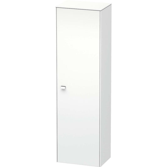 Duravit Brioso 20" x 70" x 14" Tall Cabinet With Right Door in White Matt and Chrome Handle
