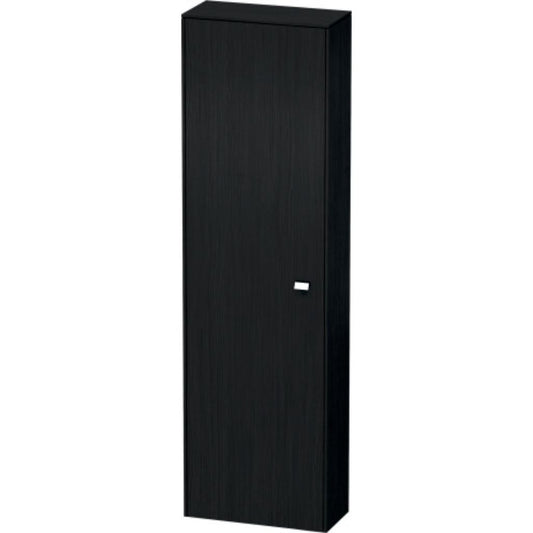 Duravit Brioso 20" x 70" x 9" Tall Cabinet With Left Door in Black Oak and Chrome Handle