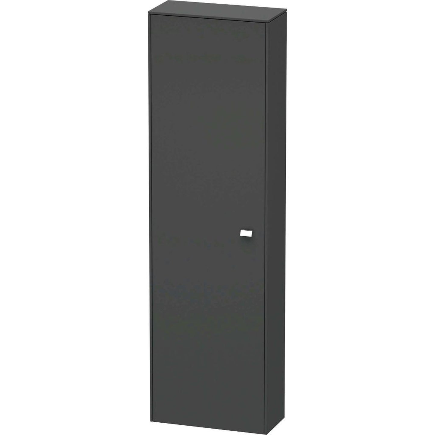 Duravit Brioso 20" x 70" x 9" Tall Cabinet With Left Door in Graphite Matt and Chrome Handle