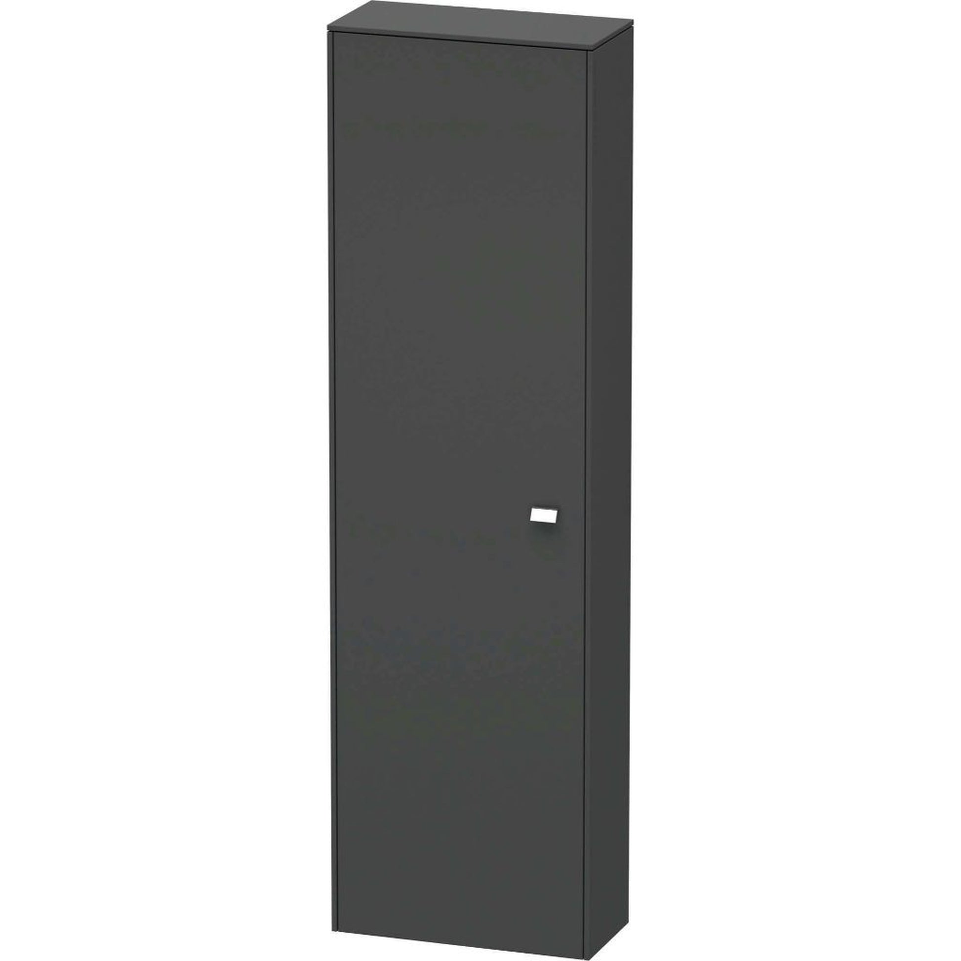 Duravit Brioso 20" x 70" x 9" Tall Cabinet With Left Door in Graphite Matt and Chrome Handle