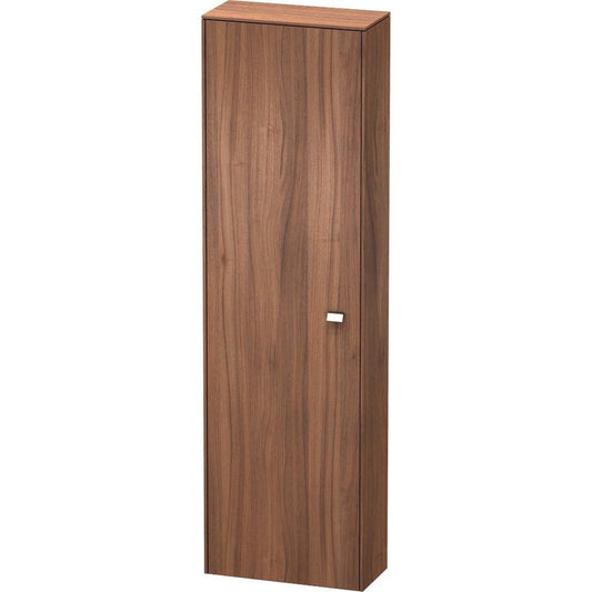 Duravit Brioso 20" x 70" x 9" Tall Cabinet With Left Door in Natural Walnut and Chrome Handle