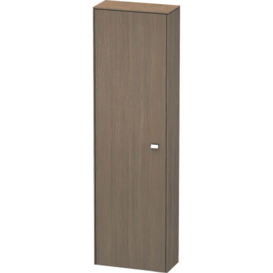 Duravit Brioso 20" x 70" x 9" Tall Cabinet With Left Door in Oak Terra and Chrome Handle