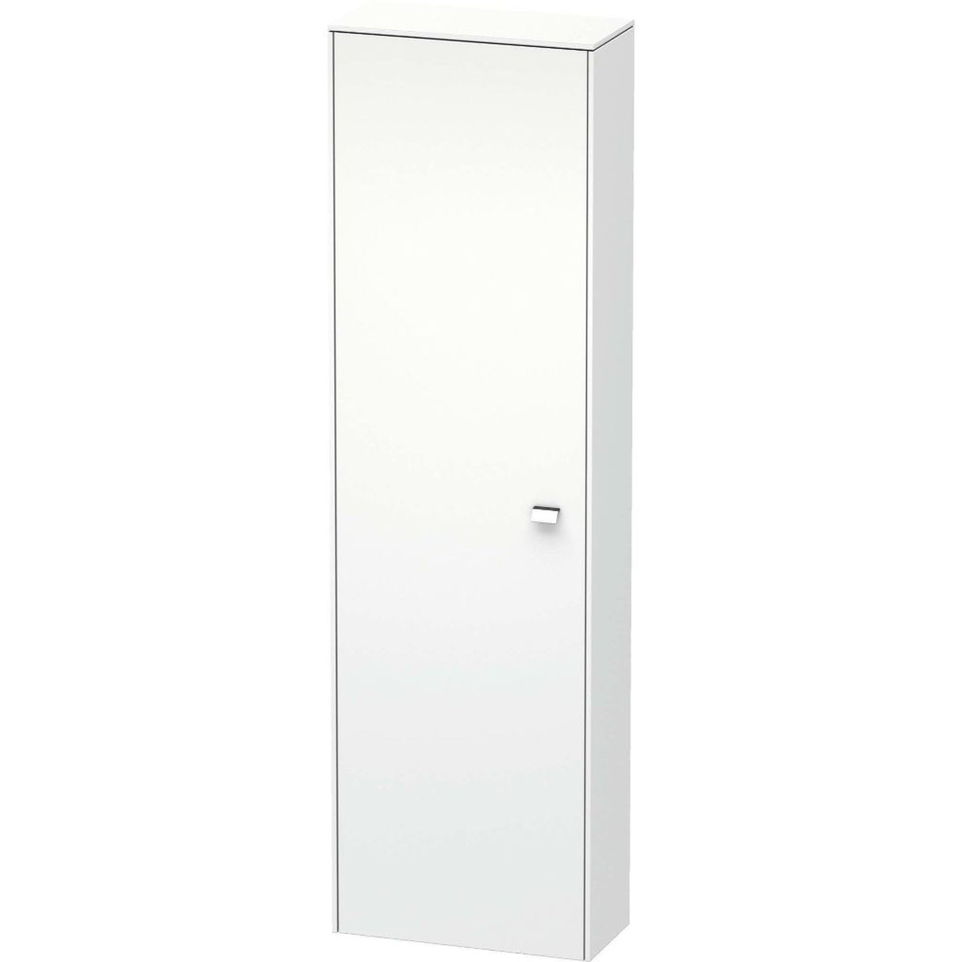 Duravit Brioso 20" x 70" x 9" Tall Cabinet With Left Door in White Matt and Chrome Handle