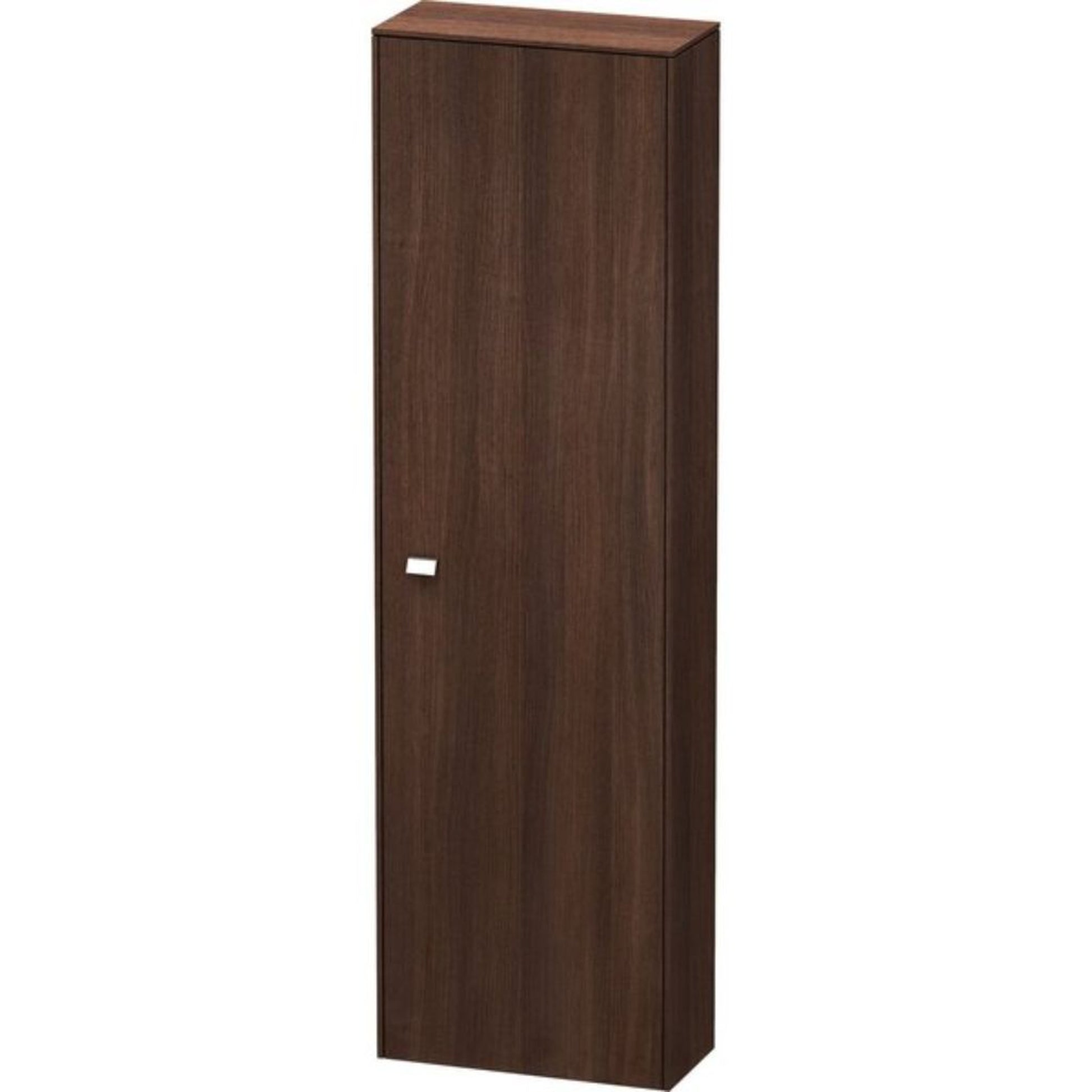 Duravit Brioso 20" x 70" x 9" Tall Cabinet With Right Door in Chestnut Dark and Chrome Handle