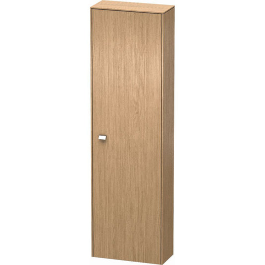 Duravit Brioso 20" x 70" x 9" Tall Cabinet With Right Door in European Oak and Chrome Handle