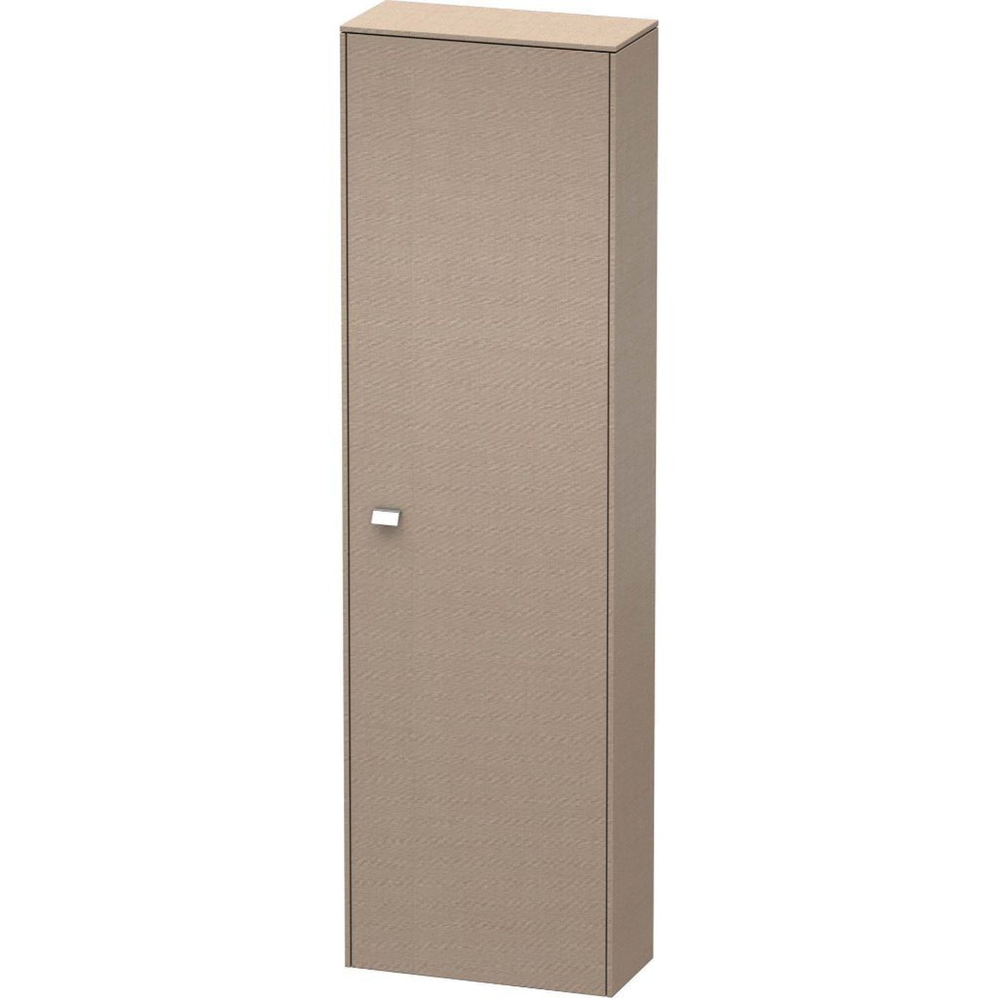 Duravit Brioso 20" x 70" x 9" Tall Cabinet With Right Door in Linen and Chrome Handle