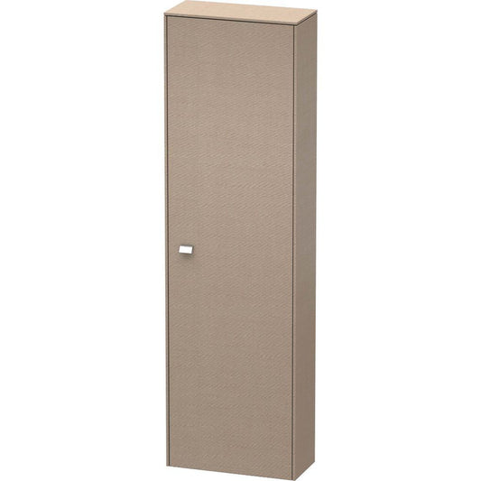 Duravit Brioso 20" x 70" x 9" Tall Cabinet With Right Door in Linen and Chrome Handle